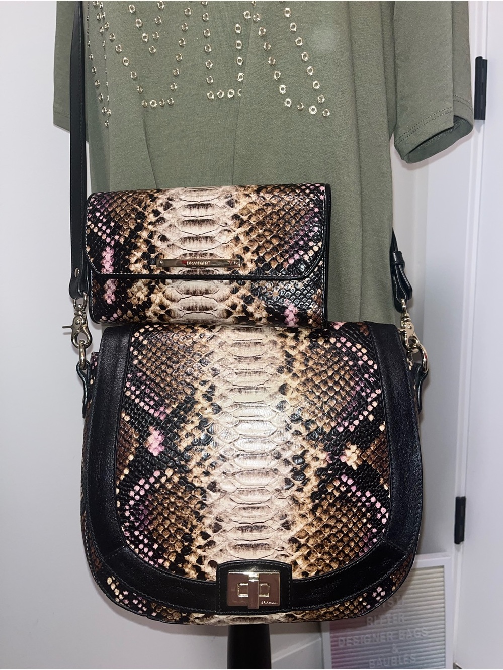 Brahmin Sonny Snake Crossbody SET